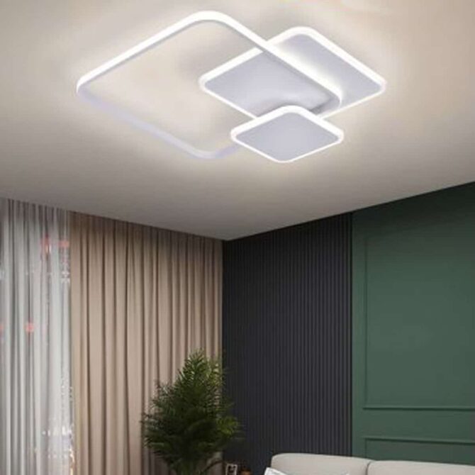 Lampada Da Soffitto Plafoniera Led C31-F tre quadrati per tutte le vostre stanze