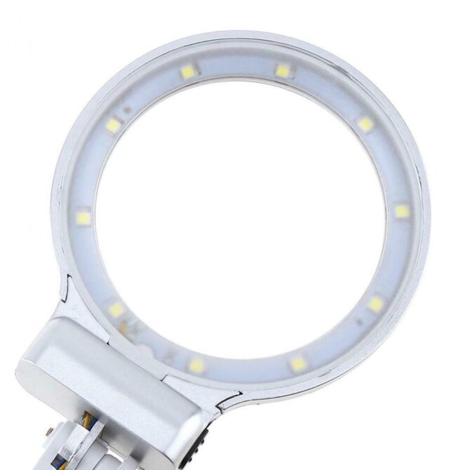 Lente ingrandimento terza mano 3-4.5x led pinze tavolo riparazioni saldature