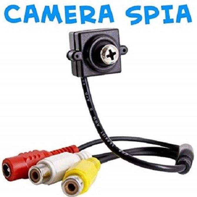 Mini micro telecamera camera cam spia spy cmos a colori audio con microfono vite