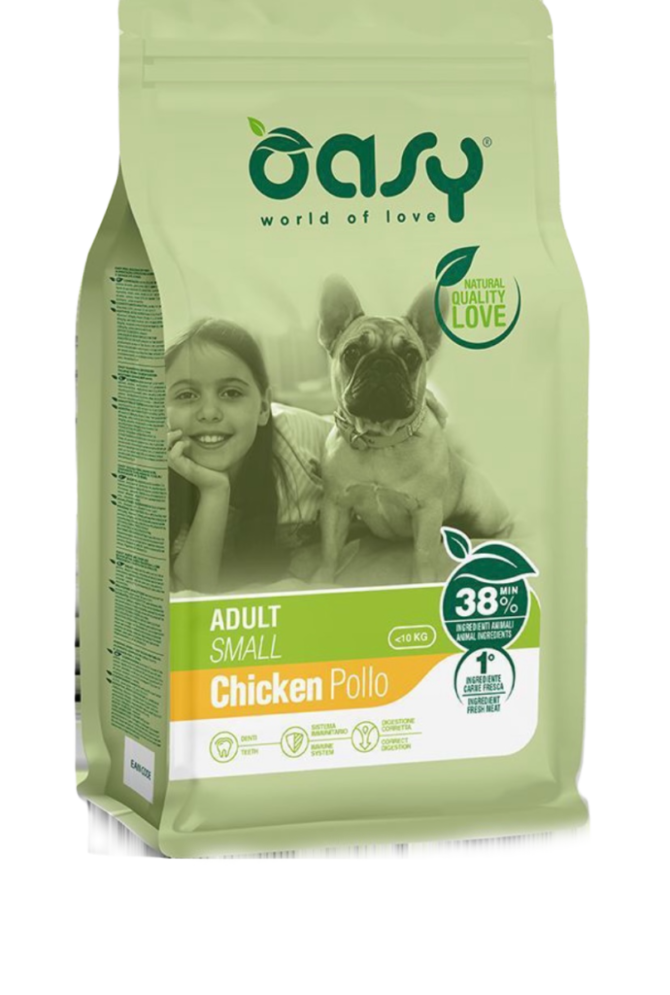 Oasy Alimento Secco per Cane Adult Small 3Kg - Mangimi Secchi per Cani