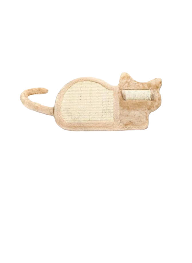 Tappeto Tiragraffi per Gatti in Sisal a Forma di Gatto - Gioco e Stuoia per la Cura degli Artigli