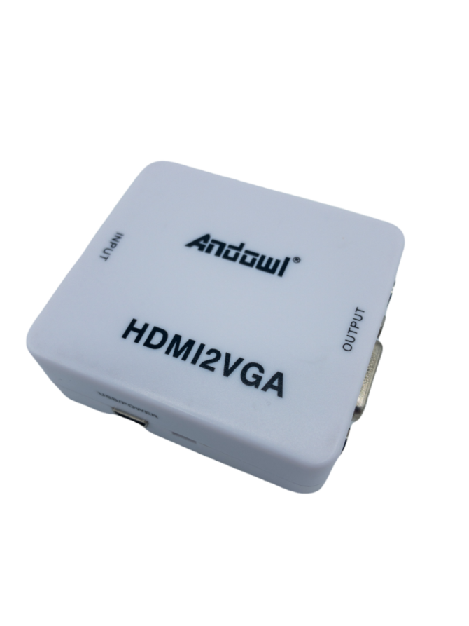 Adattatore Convertitore Da Digitale Hdmi A Vga Analogica Audio Jack 3.5mm Qy-v06