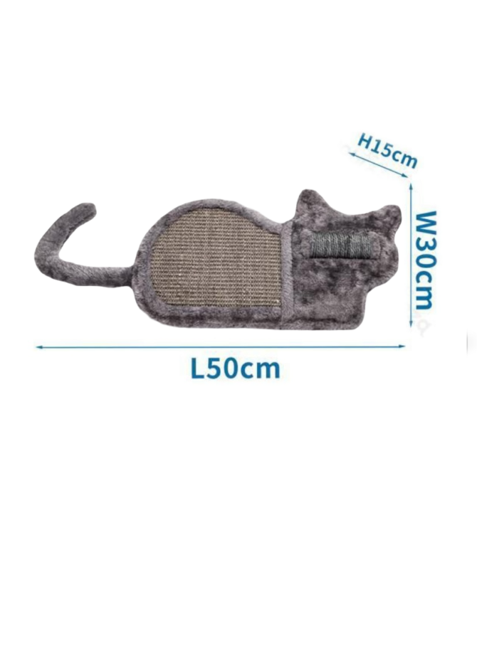 Tappeto Tiragraffi per Gatti a Forma di Gatto con Cura Artigli in Sisal - Protezione Divani