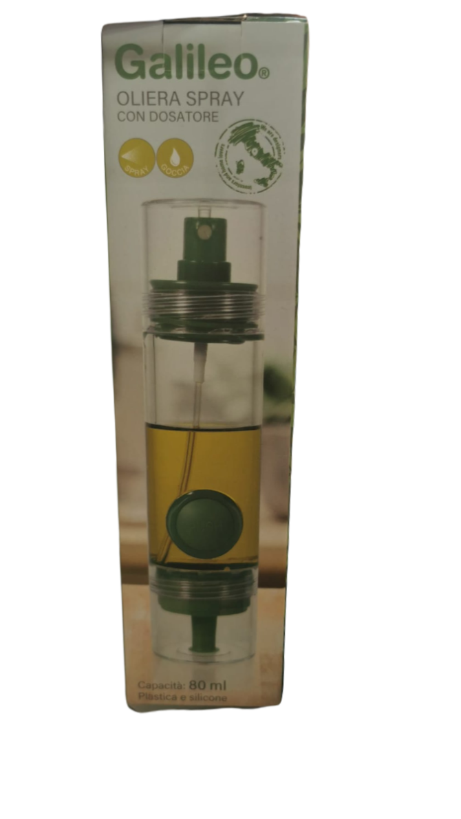 Contenitore Dispenser Caraffa con dosatore 80ml Per Olio E Aceto A Dosaggio Graduato e con beccuccio spray