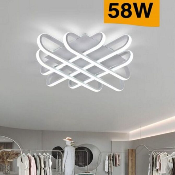 Plafoniera moderna 58w con illuminazione a led luce bianca