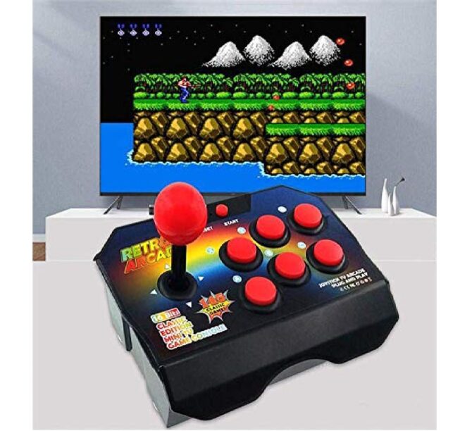 Console di Gioco Retro Arcade Plug and Play con 145 Giochi Linq GC14523