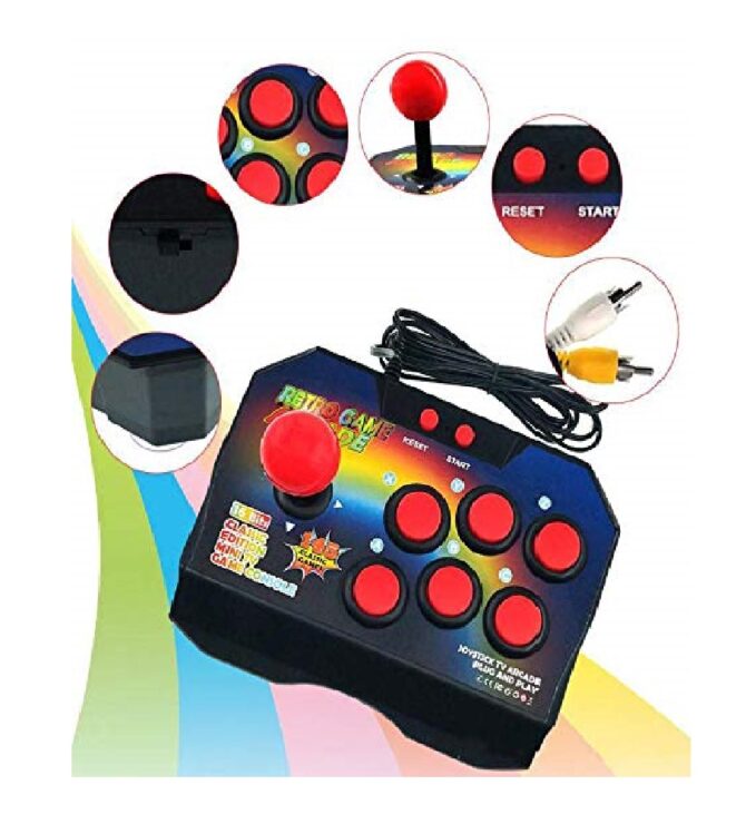 Console di Gioco Retro Arcade Plug and Play con 145 Giochi Linq GC14523