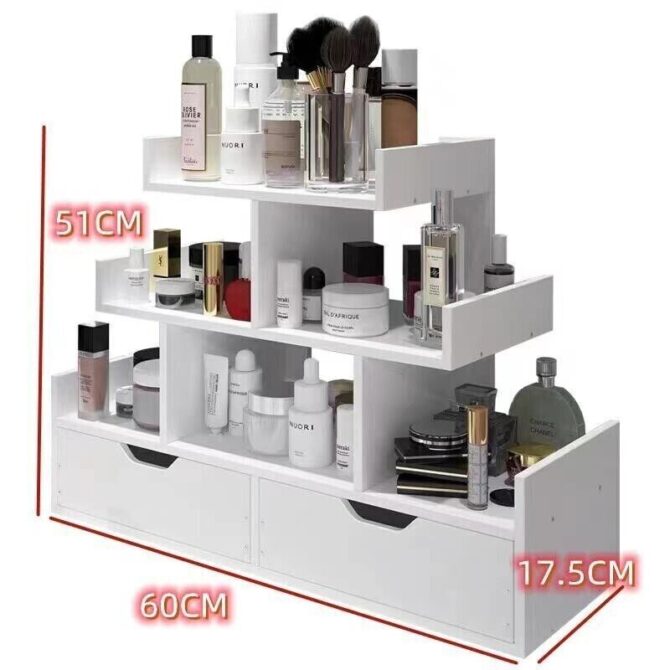 Portatrucco organizer cosmetici make up rossetto gioielli espositore salvaspazio