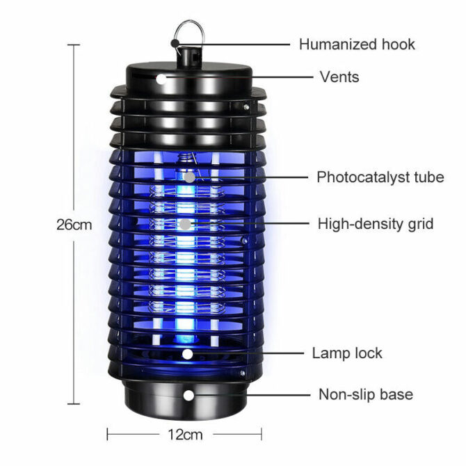 Antizanzare elettronico lampada assassino insetti cattura mosca parassiti trappola