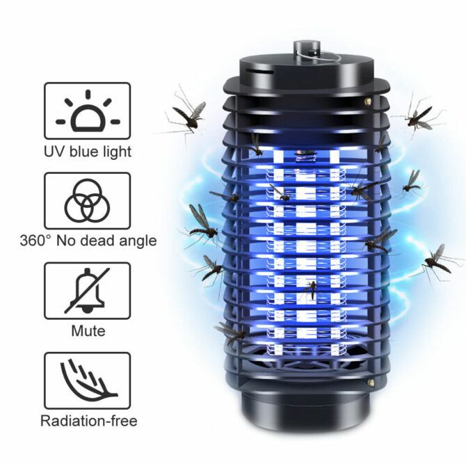 Antizanzare elettronico lampada assassino insetti cattura mosca parassiti trappola