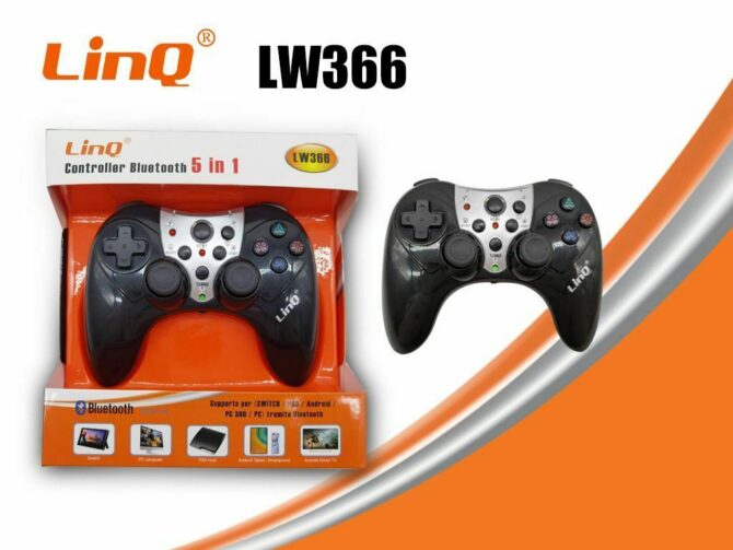 Controller Gamepad Bluetooth 5in1 Joypad Ps3 Xbox 360 Switch Android Linq Lw366