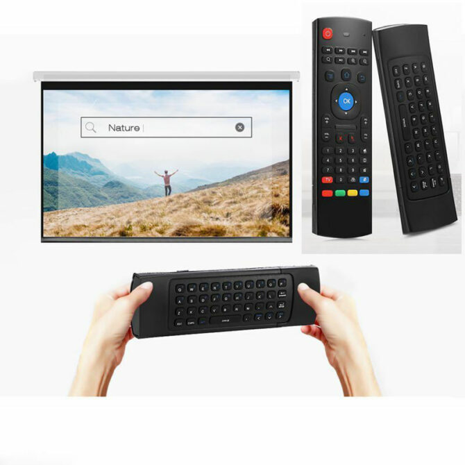 Telecomando Con Tastiera Wireless Air Mouse Movimento Android Box Pc Dongle Usb