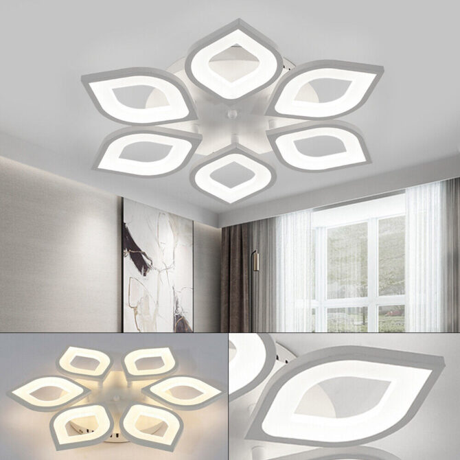 Plafoniera a LED lampadario da soffitto dimmerabile a forma di fiore C27-BN