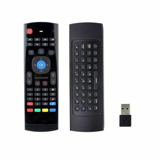 Telecomando Con Tastiera Wireless Air Mouse Movimento Android Box Pc Dongle Usb