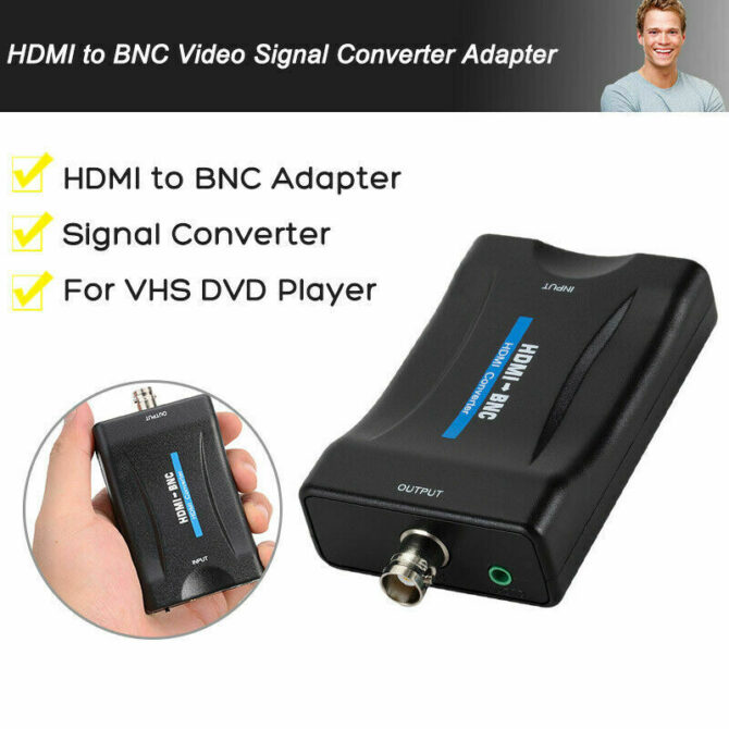 Convertitore Da Hdmi A Bnc Adattatore Audio Videosorveglianza Cctv Pal Ntsc Dvr