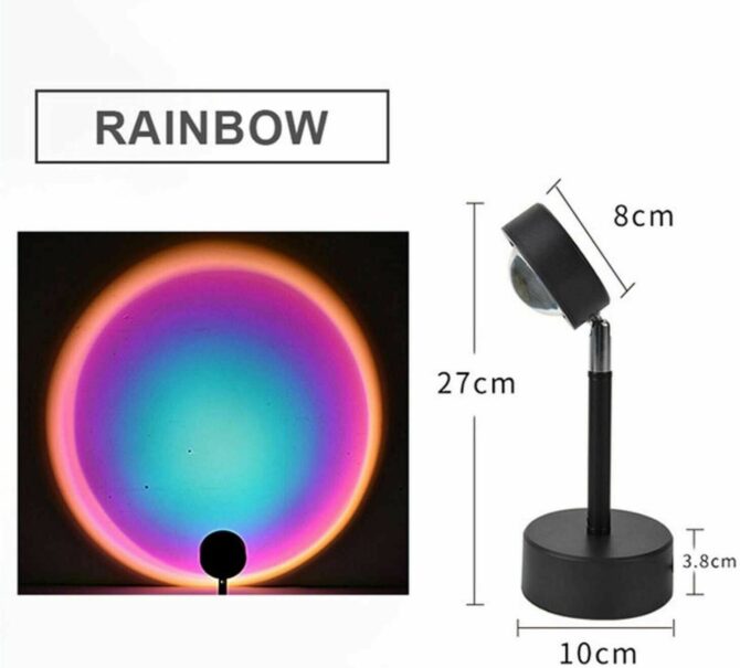 Lampada Proiettore a Led Orientabile - Arcobaleno Atmosfera- Luce Notturna