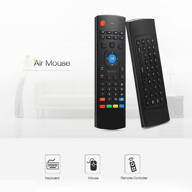 Telecomando Con Tastiera Wireless Air Mouse Movimento Android Box Pc Dongle Usb