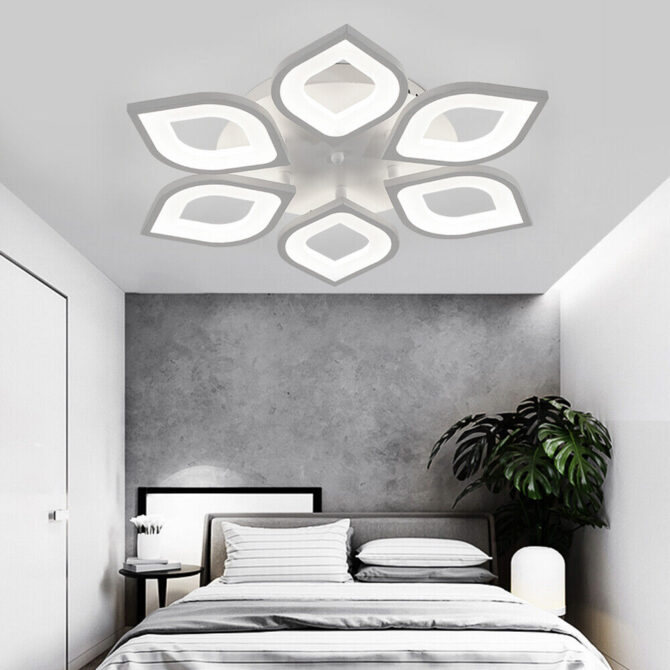 Plafoniera a LED lampadario da soffitto dimmerabile a forma di fiore C27-BN