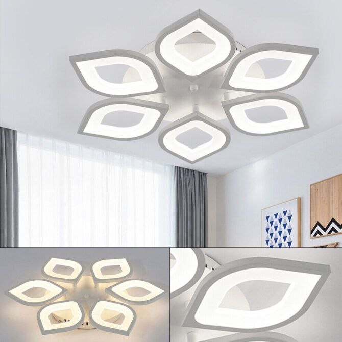 Plafoniera a LED lampadario da soffitto dimmerabile a forma di fiore C27-BN