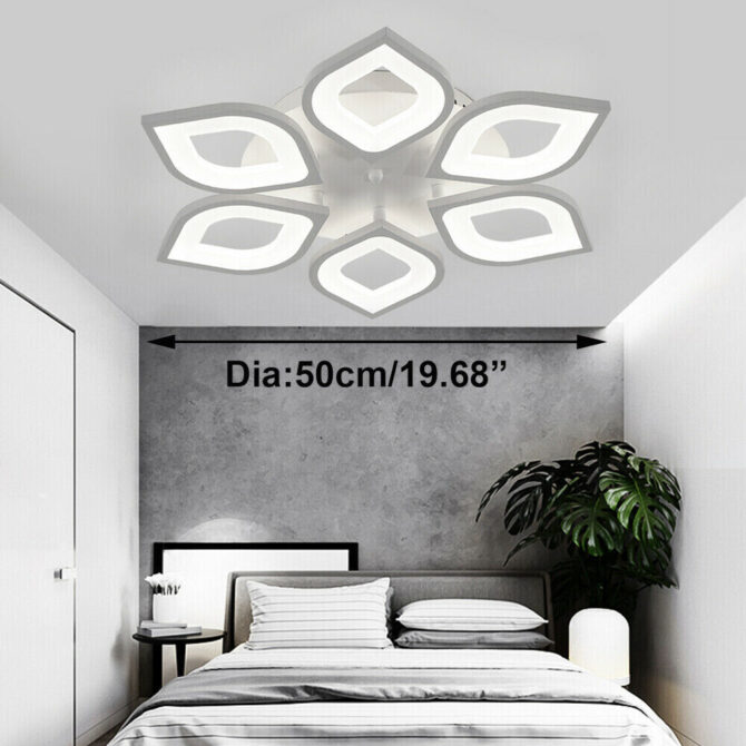 Plafoniera a LED lampadario da soffitto dimmerabile a forma di fiore C27-BN