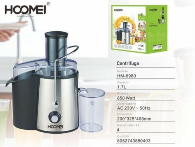 Estrattore di Succo Centrifuga 1.7l Hoomei Elettrodomestici