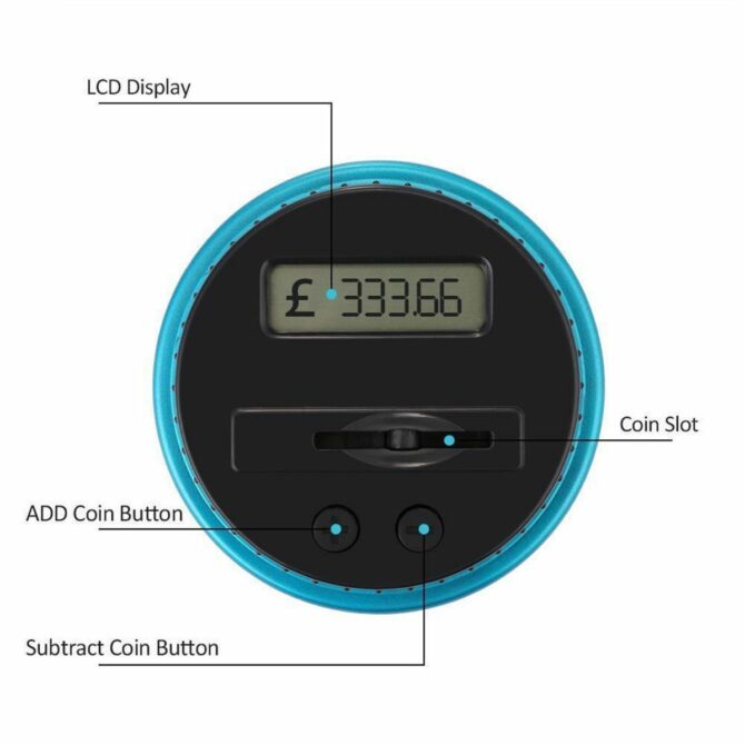 Salvadanaio digitale contatore automatico per monete