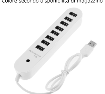 HUB 8 Porte USB con Alimentatore