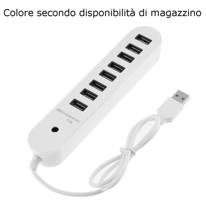 HUB 8 Porte USB con Alimentatore