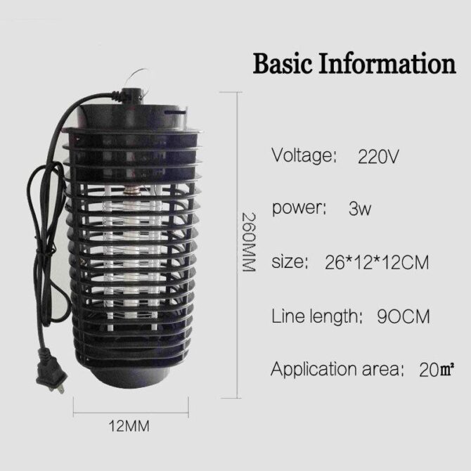 Lampada insetticida con gancio lampada elettrica anti zanzare