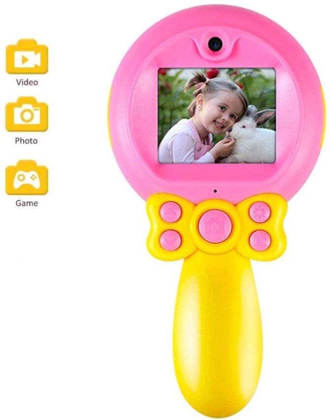 Macchina Fotografica Per Bambini a Forma Di Sonaglio Portatile Selfie HD Bacchetta Magica