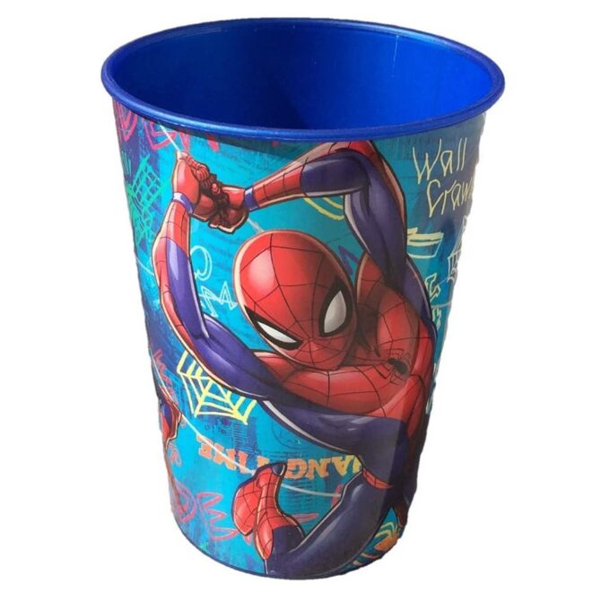 Set Pappa Spiderman Uomo Ragno Marvel 2 Piatti + Bicchiere Bambino