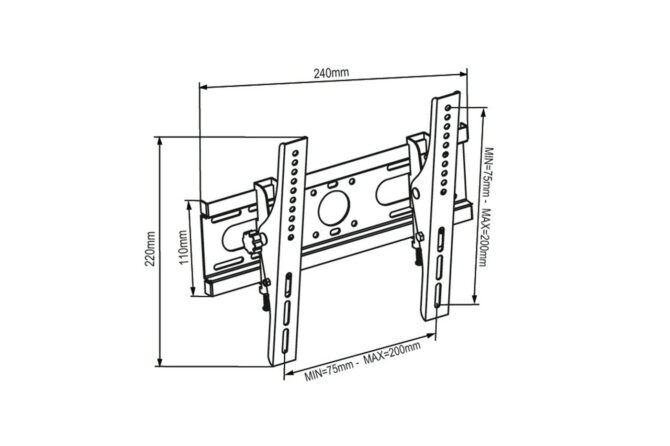 Supporto tv staffa braccio per tv lcd plasma fisso parete da 15" a 42" Fijo