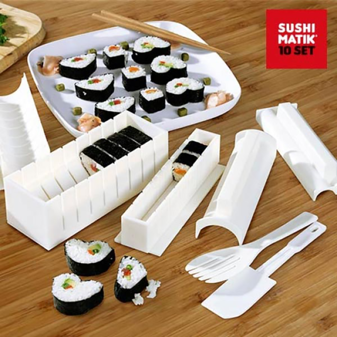 Kit 10 Stampi Sushi Dieci Pezzi Giapponese Set Completo Sushi Maker Involtini