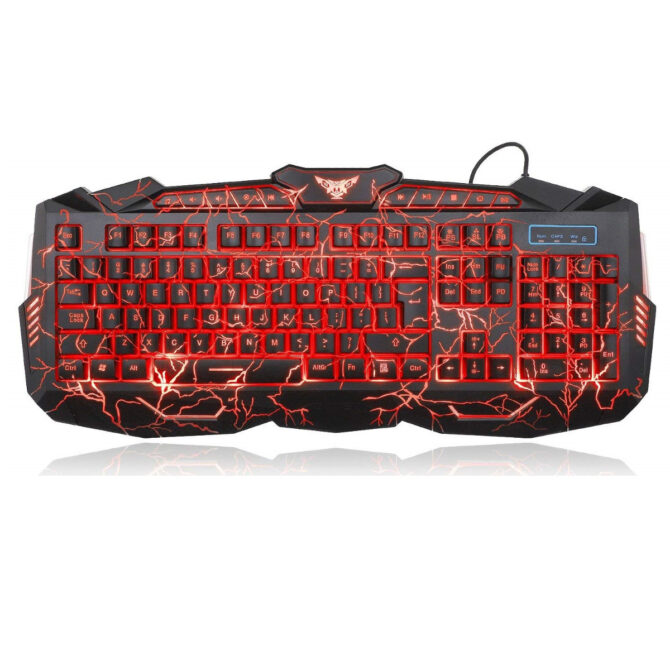 Tastiera Gaming M100 con Illuminazione a LED a 3 Colori e Layout QWERTY US