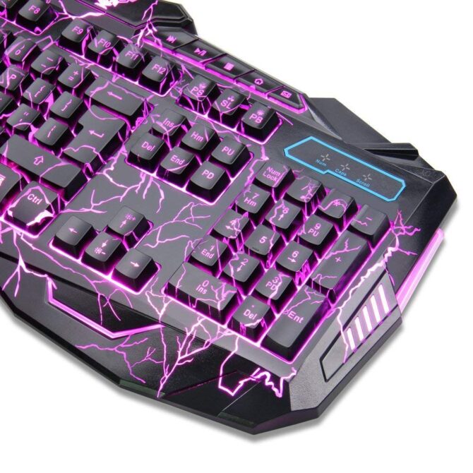 Tastiera Gaming M100 con Illuminazione a LED a 3 Colori e Layout QWERTY US