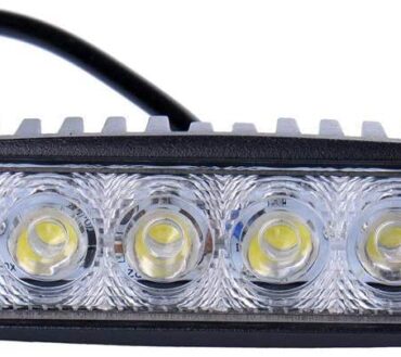  Faro da Lavoro Barra LED 18W Proiettore Riflettore Faretto Fendinebbia Lampada Luci da Lavoro Luce di Proiettore a LED