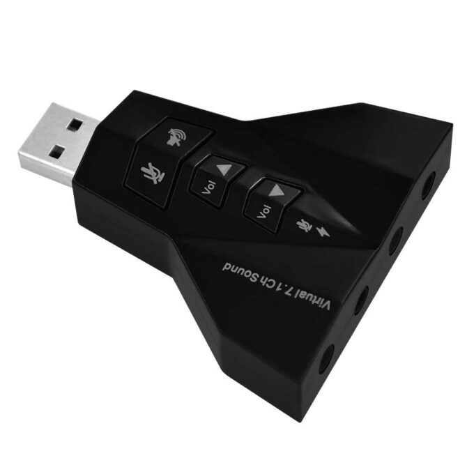 PD560 USB 2.0 3D Virtual External 7.1 Channel Audio Sound Card per PC Portatile