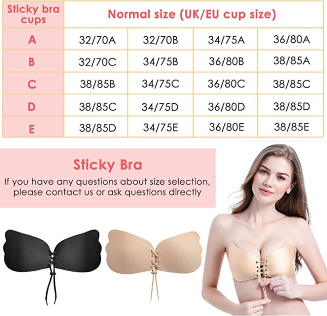 Reggiseno Invisibile Senza Spalline, Bra in Silicone Push Up