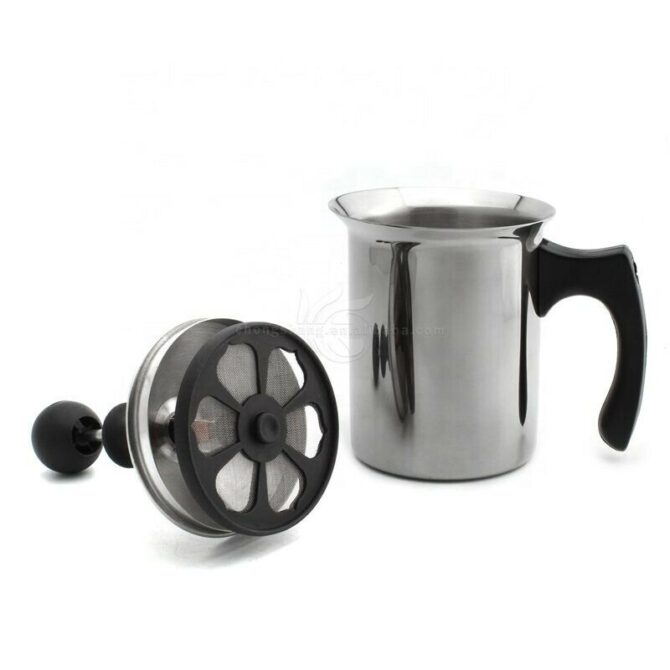 Montalatte Acciaio Inox Cappuccino Moka Shake Casa Ufficio Lavoro 400 Ml